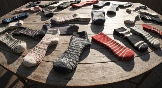 socks on a table